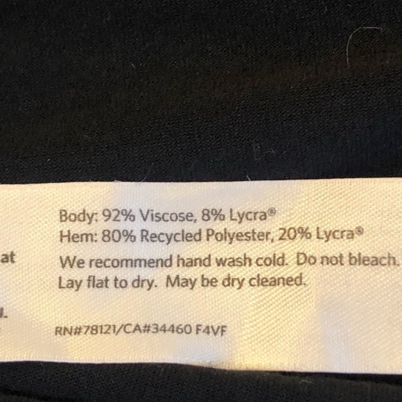 EILEEN FISHER Black Lace Hem Dress crew neck dress new with tags with slip dress - Picture 7 of 10